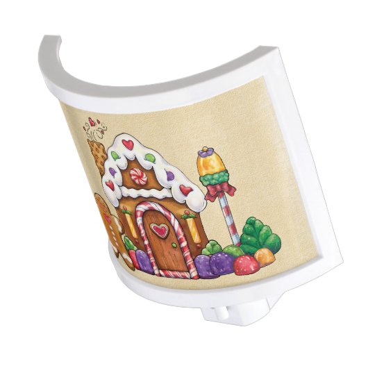 Gingerbread Candy House Night Light (Angled)