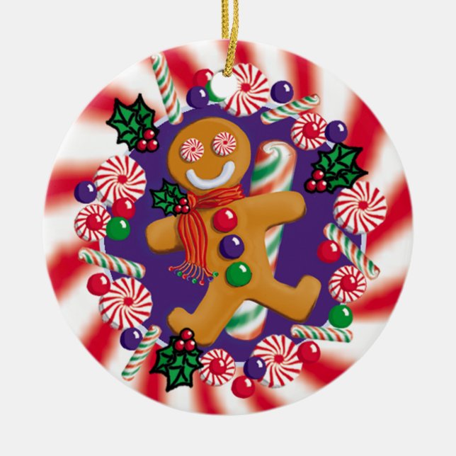 GINGERBREAD-CANDY ORNAMENT (Front)
