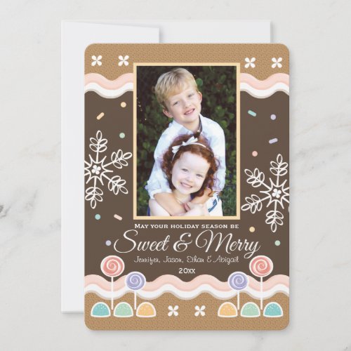 GINGERBREAD CANDYLAND HOLIDAY PHOTO CARD