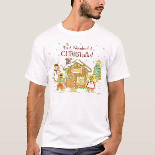 Gingerbread Candyland T_shirt _ Guys