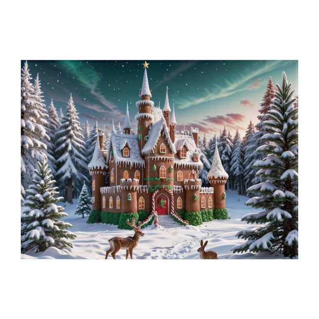 Gingerbread Castle from the Christmas Forest Acrylic Print (Front)
