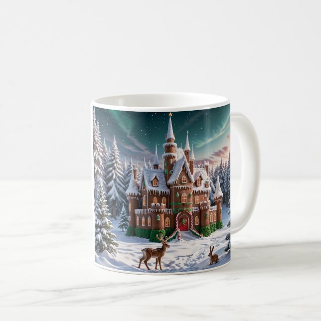 Gingerbread Castle from the Christmas Forest Coffee Mug (Front Right)