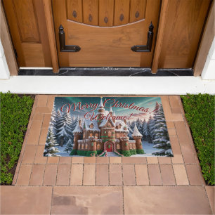Gingerbread Castle from the Christmas Forest Doormat