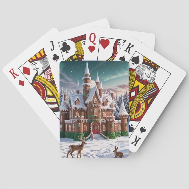 Gingerbread Castle from the Christmas Forest Poker Cards (Back)
