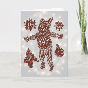 Gingerbread Cat & Cookies, 2025 Card