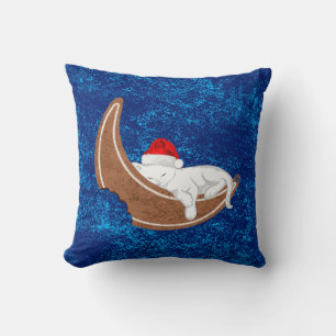 Gingerbread Cat Throw Pillow
