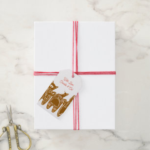 Gingerbread Cats - Hand Painted (Customizable) Gift Tags