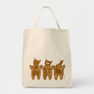 Gingerbread Cats - Hand Painted Tote Bag