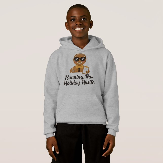 Gingerbread CEO – Running This Holiday Hustle & Bo Hoodie (Front Full)