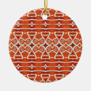 GINGERBREAD Ceramic Circle Ornament