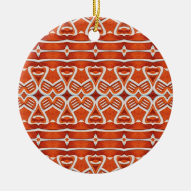 GINGERBREAD Ceramic Circle Ornament (Front)