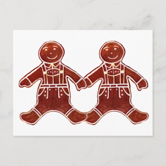 Gingerbread Children Boys The MUSEUM Zazzle Gifts Postcard (Front)