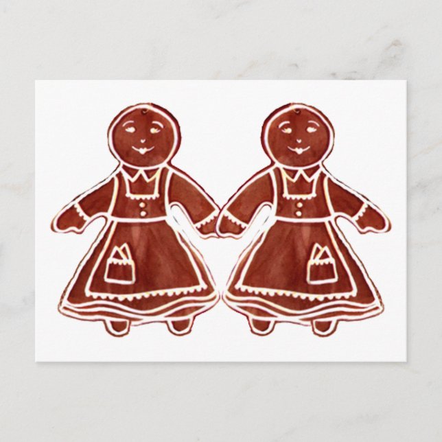 Gingerbread Children Girls The MUSEUM Zazzle Gifts Postcard (Front)