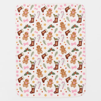 Gingerbread Christmas Baby Blanket