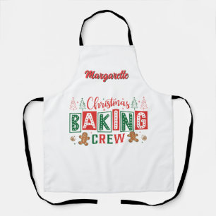 Gingerbread Christmas Baking Crew Personalized Apron