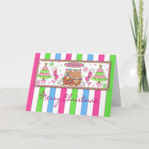 Gingerbread Christmas Card - Child - Personalize