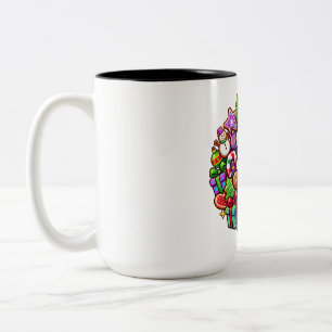 Gingerbread Christmas Cheer Two-Tone Coffee Mug