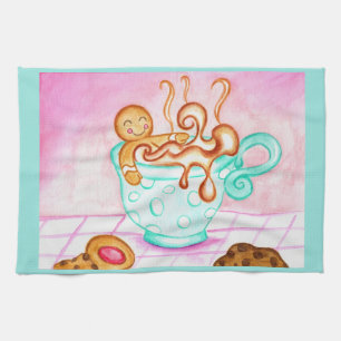 Gingerbread Christmas Coffee Kitchen Towel