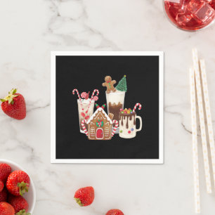 Gingerbread Christmas Coffee Lover Gift Xmas Napkins