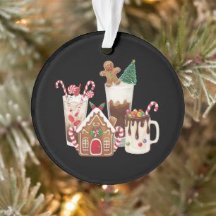 Gingerbread Christmas Coffee Lover Gift Xmas Ornament