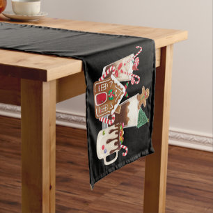 Gingerbread Christmas Coffee Lover Gift Xmas  Short Table Runner