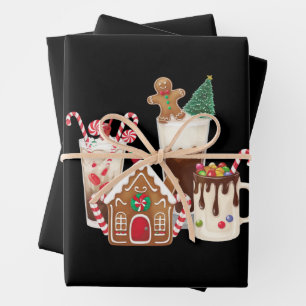 Gingerbread Christmas Coffee Lover Gift Xmas Wrapping Paper Sheets