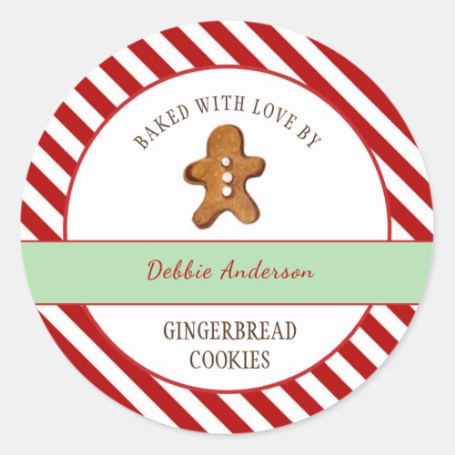 Gingerbread Christmas cookie bakers Classic Round Sticker