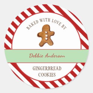 Gingerbread Christmas cookie bakers Classic Round Sticker