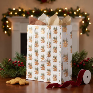 Gingerbread Christmas Cookie Exchange Party Favor Medium Gift Bag