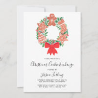 Gingerbread Christmas Cookie Exchange Party Invitation