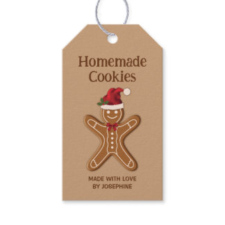 Gingerbread Christmas Cookie - Homemade Cookies Gift Tags