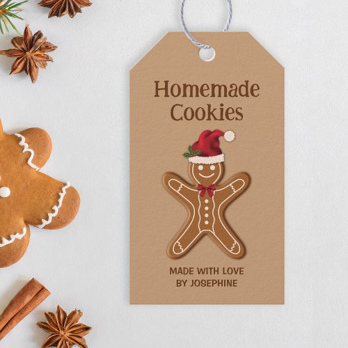 Gingerbread Christmas Cookie _ Homemade Cookies Gift Tags