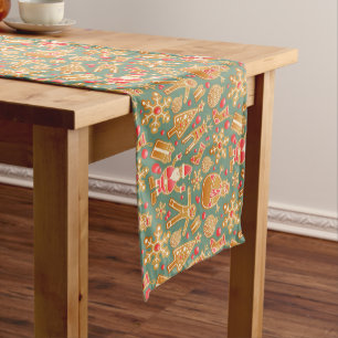 Gingerbread Christmas Cookie Medium Table Runner