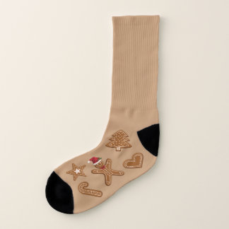 Gingerbread Christmas Cookie Shapes &amp; Name Socks