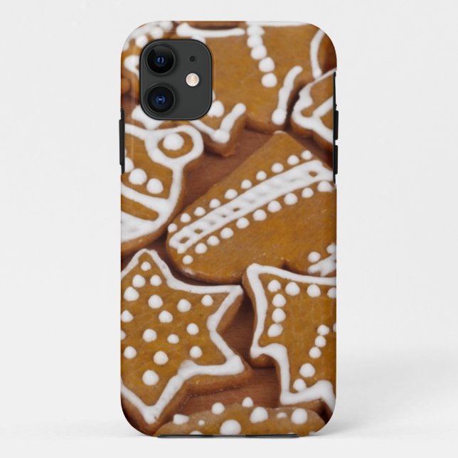 Gingerbread Christmas Cookies Design iPhone Case (Back)