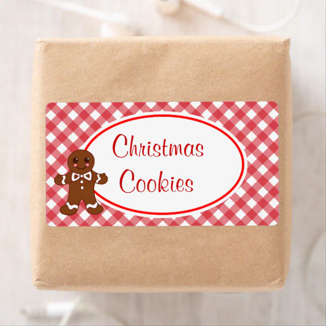 Gingerbread Christmas Cookies Labels | Zazzle