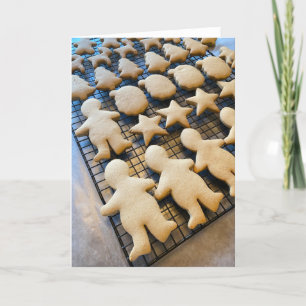 Gingerbread Christmas Cookies Letterpress Thank You Card