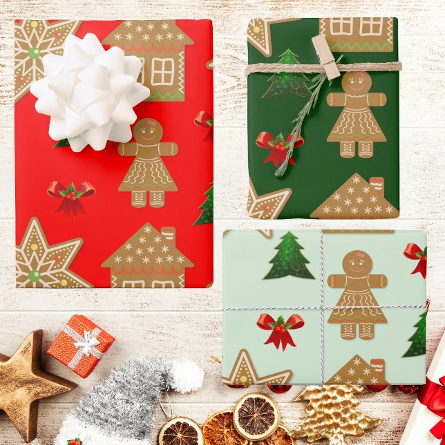 Gingerbread Christmas cookies Wrapping Paper Sheets (Creator Uploaded)