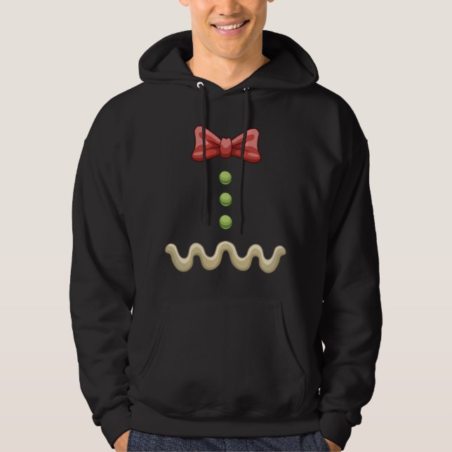 Gingerbread Christmas Costume Fun Xmas Celebration Hoodie (Front)