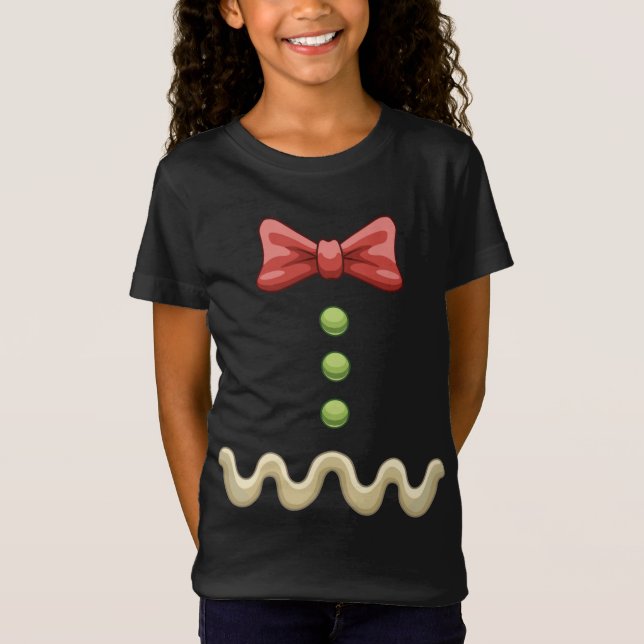 Gingerbread Christmas Costume Fun Xmas Celebration T-Shirt (Front)