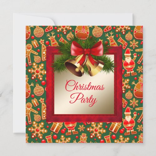 Gingerbread Christmas Dinner Party Invite