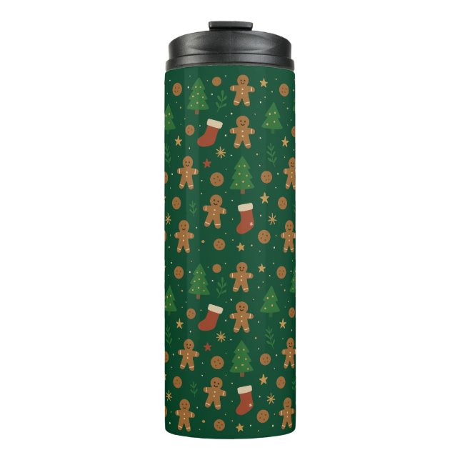 Gingerbread Christmas Fun Thermal Tumbler (Front)