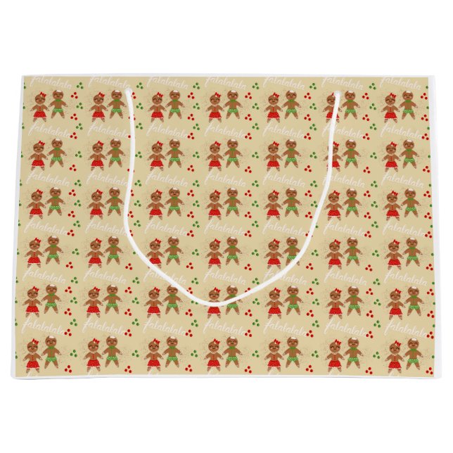 Gingerbread Christmas gift bag (Front)