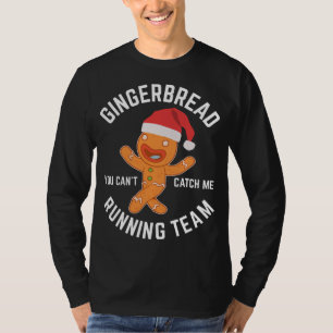 Gingerbread Christmas Gingerbread Running Team Gif T-Shirt