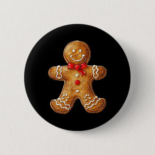 Gingerbread Christmas Graphic X-mas Family Gingerb Button