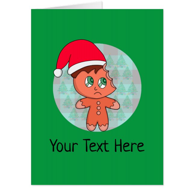 Gingerbread Christmas Holiday Card (Front)