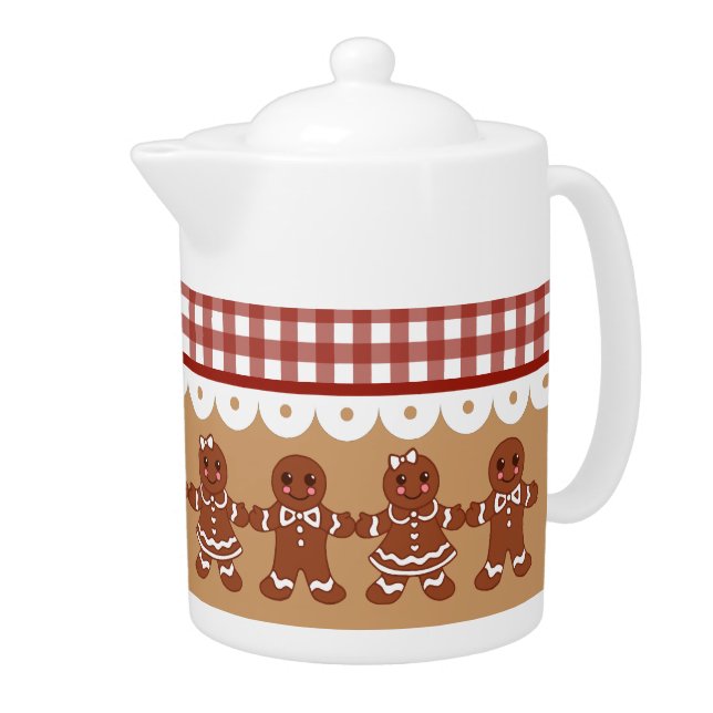 Gingerbread Christmas Holiday Decor Teapot (Right)