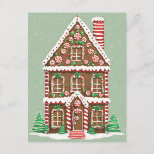 Gingerbread Christmas House, Postcrossing Postcard
