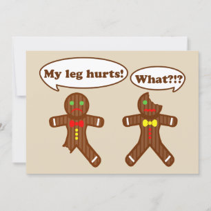 Gingerbread Christmas Humor Brown Holiday Card