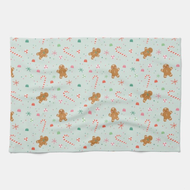 Gingerbread Christmas Kitchen Towel (Horizontal)